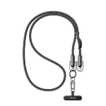 Câble de charge rapide bandoulière Mcdodo 60W 2en1 - Type-C vers type-C - Lanière - 1.2m - Mcdodo CA-683 - Noir
