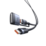 Câble de charge rapide tressé avec témoin lumineux  2en1 - Type-C vers type-C 240W - Type-C vers MagSafe 3 140W - 2m - Mcdodo CA-014 - Noir – Image 3