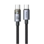 Câble de charge rapide tressé avec lumière LED Mcdodo 100W - Type-C vers type-C - 1.2m - Arrêt automatique de charge - Mcdodo CA-558