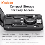 Organisateur d'accessoires sans fil multifonctionnel 8en1 - Câble USB et adaptateur Organisateur d'éjection - Emplacement pour carte à broche avec câble Type-C - Mcdodo CH-244 – Image 2