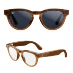 Lunette de soleil connectée  avec caméra intégrée - Ray-Ban Meta Headliner – Photogray - 32Go - 12MP - 36h d'autonomie – Caramel transparent