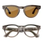 Lunette de soleil connectée  avec caméra intégrée Ray-Ban Meta Headliner – Photogray - 32Go - BT 5.2 - 12MP - 4h d'autonomie –  Roche brillant transparent