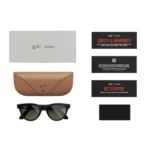Ray-Ban Meta Headliner - Lunette de soleil connectée  avec caméra intégrée – Polarisé - 32Go - 12MP - BT 5.2 - 36h d'autonomie – Noir transparent brillant – Image 4