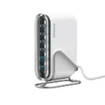 Station de charge de bureau - 1 charge flow+ GaN 120W MOMAX - 6 ports - Charge rapide - USB-C - USB-A - UM55CNW