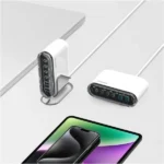 Station de charge de bureau - 1 charge flow+ GaN 120W MOMAX - 6 ports - Charge rapide - USB-C - USB-A - UM55CNW – Image 2