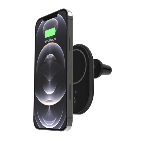 Support de charge rapide de voiture avec MagSafe intégré - 10W - Câble type-C inclus - Pivotable - WIC004BT - Noir