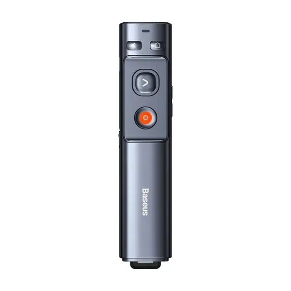 Télécommande présentateur Baseus Orange Dot multifonctionnelle avec pointeur laser rouge - Gris - WKCD010013