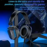 Casque filaire de jeu pour PC - 2.2m - Compatible avec ordinateur - Téléphone, console - Eclairage multicolore - EK03 – Image 2
