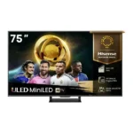 TV connectée mini led Hisense - 75'' - Affichage LED - Résolution HD 4K - Rétroéclairage LED Mini-LED - Système VIDAA - Commande vocale - 75U7Q