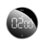 Minuteur rotatif à compte à rebours Baseus Heyo – Fonctionne avec 3 piles AAA - Écran LCD complet - Fixation magnétique - Noir - ACDJS-01
