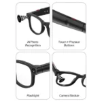 Lunettes connectées avec caméra  - 5MP - 1080P - musique et assistant vocal ChatGPT - Wifi - AI Smart Glasses AIMB-G1 -  270mAh – Image 5