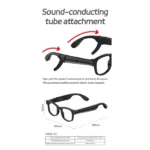 Lunettes connectées avec caméra  - 5MP - 1080P - musique et assistant vocal ChatGPT - Wifi - AI Smart Glasses AIMB-G1 -  270mAh – Image 6