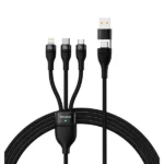 Câble de charge rapide et de transfert de données Baseus Flash – 100W – 1.2m – USB/Type-C vers Lightning, Micro USB, Type-C - Noir - CASS030101