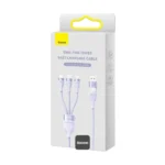 Câble de charge rapide et de transfert de données Baseus Flash – 100W – 1.2m – USB/Type-C vers Lightning, Micro USB, Type-C - Violet - CASS030105 – Image 2