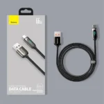 Câble de charge rapide et de transfert de données Baseus Display - 66W - 1m - USB vers Type-C - Noir - CASX020001 – Image 2