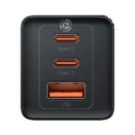 Boitier de charge mural rapide Baseus GaN5 Pro avec 3 supports - 1 USB et 2 type-C - 65W - Noir - CCGP120201