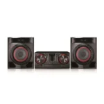 Mini Hifi avec deux enceintes télécommandés LG - 480W - BT - USB - CD - FM  - Fonctions DJ Karaoké avec suppression des voix et changement de tonalité - CJ44