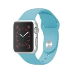 Bracelet de remplacement pour montre W3 en silicone Coteetci Silicone WatchBand - 42mm/44mm - Bleu de nattier - CS2086-DQ