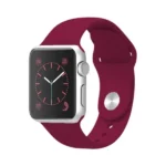 Bracelet de remplacement pour montre W3 sport en silicone Coteetci Silicone Watch Band - 44mm/42mm - Couleur grenat (Rouge foncé) - CS2086-SL