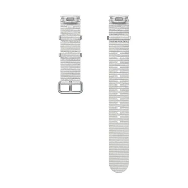 Bracelet de remplacement pour montre Athleisure band one click Samsung Galaxy Watch - 20mm - Taille M/L - Compatible avec galaxy watch 4/4 Classic - 5/5 Pro - 6/6 Classic - Watch 7 - Argent - ET-SOL31LSEGWW