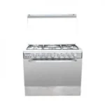 Gazinière 5 feux avec couverture vitrée Nasco – Gril à gaz – Four à gaz - Allumage automatique - Miroir Inox - GCNAS-9060S/SM