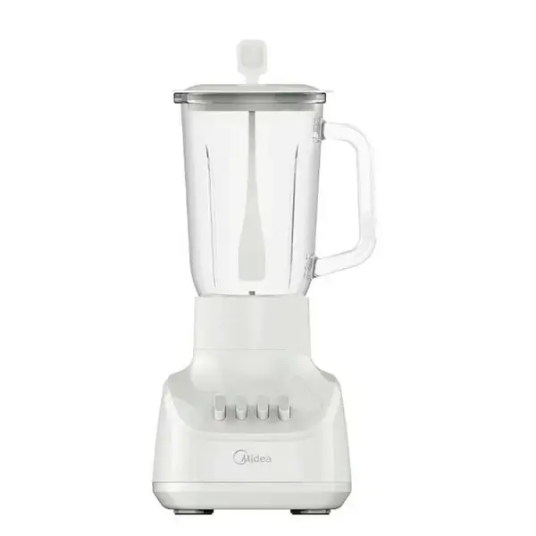 Mixer blender Midea – 1L – Puissance 600W - 4 boutons – 2 vitesses – Bocal en verre – Mixage optimal de tous types d’ingrédients - MJ-BL6008BW