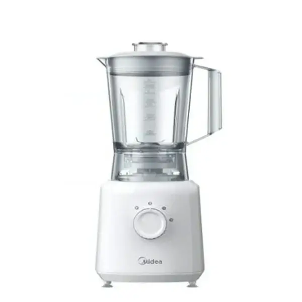 Mixer blender Midea – 1.25L – 2 vitesses – Puissance 600W - Bocal en plastique - Mixage optimal de tous types d’ingrédients - MJ-BL6010W