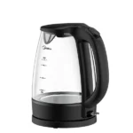 Bouilloire électrique en verre Midea - 1,7L - 2200W - Couvercle rabattable - Corps en acier inoxydable - MK-17G02A2