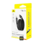 Câble de charge rapide et de transfert de données Baseus Tungsten Gold Magnetic – Type-C vers type-C – 1m – 100W - 480Mbps - P10319805111-00 – Image 2
