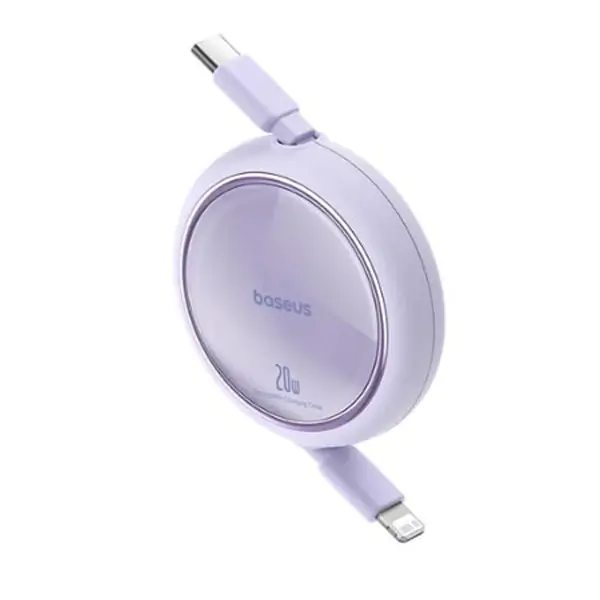 Câble de charge rétractable Baseus Free2Pull  - Type-C vers Lightning - 20W - 1m - Violet nébuleux - P10364501511-00