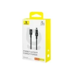 Câble de charge rapide Baseus Purely Lucent Purely Power – 20W – 2m – Type-C vers Lightning - Noir - P10373001111-01 – Image 2