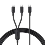 Câble de charge rapide et de transfert de données Baseus New pudding - 2en1 - 1,5m - 100W - Type-C vers 2 Type-C -  Noir - P10377701111-00