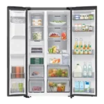 Réfrigérateur américain Inventer deux portes réversibles Samsung - 635L Net - Distributeur d'eau - Economique - R600A - Classe énergétique 4 - Wi-Fi intégré - RS70F65K4TGH