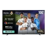 TV connectée Qled Hisense - 100" - Année 2025 - QLED - 4K UHD - VIDAA - HDMI - USB - Ethernet - Wifi - BT - Commande vocale - 100Q7Q