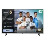 TV Hisense 43" - connectée  - Année 2025 - LED - 4K UHD - VIDAA - HDMI - USB - Ethernet RJ45 - Wifi - Commande vocale - 43A4QS