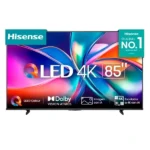 TV Hisense 85" - Connectée QLED avec télécommande vocale - 4K UHD - VIDAA - Apple Home - HDMI - USB - Ethernet RJ45 - Wifi - BT - Optique - 85Q6Q