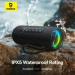 Haut-parleur sans fil portable Baseus AeQur VO20 - 15h d'autonomie - BT 5.3 - 4 haut-parleurs - Portée jusqu'à 10m - IPX5 - Son immersif à 360° avec basses renforcées - Rétroéclairage RGB coloré - A20067900117-00 – Image 2