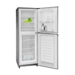 Réfrigérateur combiné double portes Nasco - 211L – 2 tiroirs au réfrigérateur avec option de déplacement - 5 casiers au congélateur - Économique - KNASD2-400