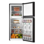 Réfrigérateur combiné double portes Midea - 128L - 3 tiroirs + 1 casier au réfrigérateur - 2 tiroirs au congélateur - Économique - R600A -MDRT187FGG28
