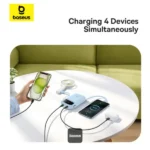 PowerBank à charge rapide Baseus QPow 2 – 10000mAh – 30W – 2 câbles Type-C intégrés – Indicateur LED numérique pour suivre le niveau de batterie - Bleu - P10055008313-00 – Image 3
