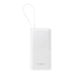 PowerBank à charge rapide Baseus Bipow 2 - 10000mAh - 20W - 1 câble type-c intégré - 1 support USB et 1 support type-c - Indicateur LED numérique pour suivre le niveau de batterie - Blanc - P10077101213-00 – Image 2