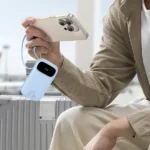 PowerBank à charge rapide Baseus QPow 3 - 20000mAh - 22,5W - 2 câbles Type-C et Lightning intégrés - Indicateur LED numérique pour suivre le niveau de batterie - Bleu - P10082107313-00 – Image 3