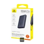 PowerBank à charge rapide Baseus EnerFill FP21 - 10000mAh - 22,5W - 1 support USB et 2 supports type-c - Indicateur lumineux pour suivre le niveau de batterie - Noir - P1008210D123-00 – Image 3