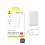 PowerBank à charge rapide Baseus EnerFill FP21 - 10000mAh - 22,5W - 1 support USB et 2 supports type-c - Indicateur lumineux pour suivre le niveau de batterie - Blanc - P1008210D213-00 – Image 3