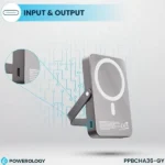 PowerBank avec option MagSafe plus support intégrés Powerology - 10 000mAh - Puissance de charge 20W - 15W avec le MagSafe - Charge rapide - PPBCHA36GY – Image 2
