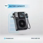 Powerbank avec option chargeur mural et MagSafe intégré Powerology - 10 000mAh - Protection contre la surchauffe - Capacité de charge de 4 appareils simultanément - Support pliable intégré - PPBCHA80BK – Image 3