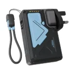 Powerbank avec option chargeur mural et MagSafe intégré Powerology - 10 000mAh - Protection contre la surchauffe - Capacité de charge de 4 appareils simultanément - Support pliable intégré - PPBCHA80BK