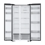 Réfrigérateur Américain Inventer double portes Samsung - 583L - Wifi intégré - Poignée de porte encastrée - Alarme sonore porte ouverte  - Gaz réfrigérant  R-600A  - Compresseur  Digital Inverter - RS57DG400EB4EF
