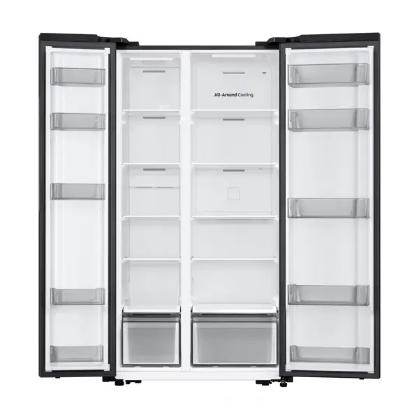 Réfrigérateur Américain Inventer double portes Samsung - 583L - Wifi intégré - Poignée de porte encastrée - Alarme sonore porte ouverte  - Gaz réfrigérant  R-600A  - Compresseur  Digital Inverter - RS57DG400EB4EF