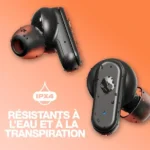 Écouteurs intra-auriculaires sans fil Skullcandy Dime 3 - Autonomie 20h - Microphone intégré - IPX4 - Réduction de bruit - Compatible avec iPhone et Android + Appareils bluetooth - Noir - S2DCW-R740 – Image 2